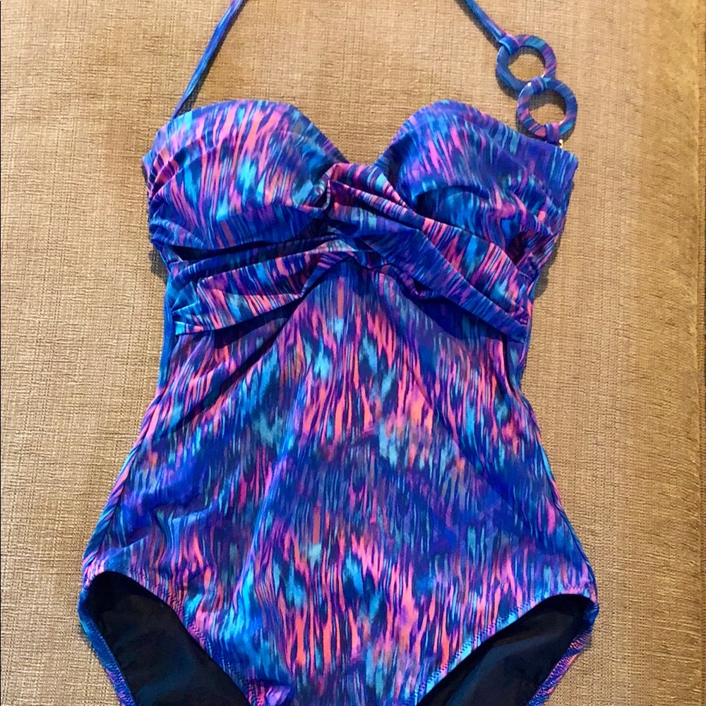 Multi Colored One Piece Swimsuit Sz 8